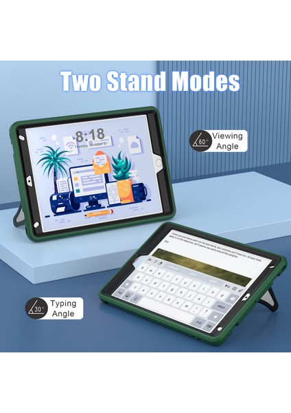 iPad 10.2 (2019 2020 2021) Koruyucu Leopar Standı Tablet Kılıfı (Yurt Dışından)