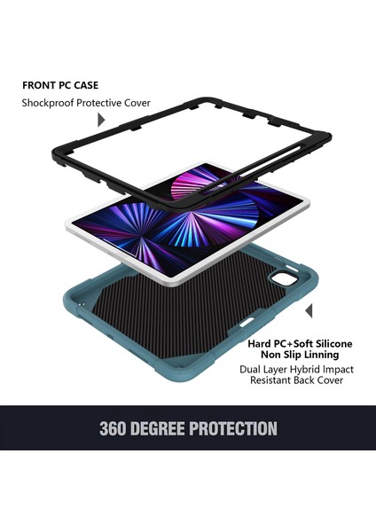 iPad Pro 11 Şekli Standı Silikon Pc Omuz Askılı Tablet Kılıfı (Yurt Dışından) fiyatları