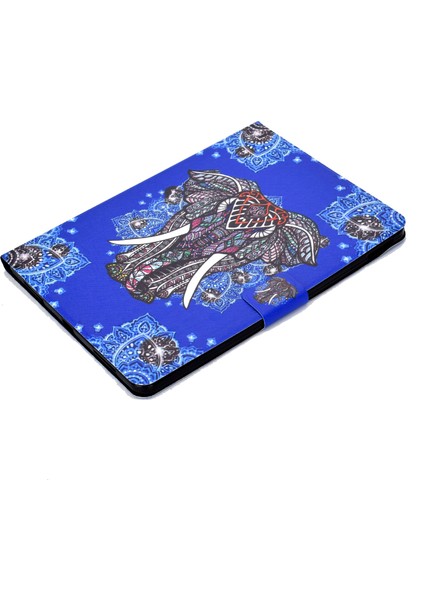 Desen Baskı Deri Standı iPad Pro 11 Inç (2021) AIR 11 (2024) ELEPHANT Tablet Kılıfı (Yurt Dışından)