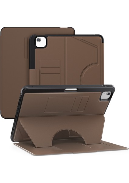 iPad Air 13 (2024) Kart Yuvalı Pc Tpu Pu U Şekli Standlı Tablet Kılıfı (Yurt Dışından)