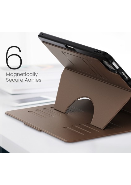 iPad Air 13 (2024) Kart Yuvalı Pc Tpu Pu U Şekli Standlı Tablet Kılıfı (Yurt Dışından)