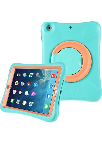 iPad 9 7 Inç (2018 2017) 360 Derece Döner Tekme Standlı Serin Eva Nane i turuncu Tablet Kılıfı (Yurt Dışından)