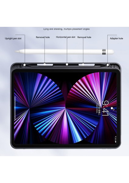 iPad Pro 10 5 Inç (2017) HAVA 10 5 Inç (2019) Moda Doku Serisi Deri Tablet Kılıfı (Yurt Dışından)