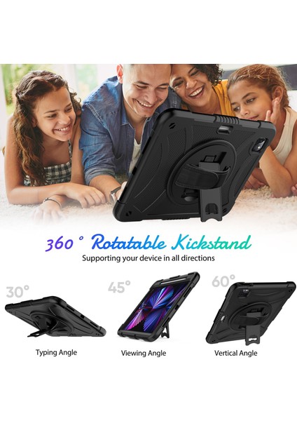 iPad Pro 11 Silikon Pc Döner Tekme Standı Kalem Tutuculu Koruyucu Tablet Kılıfı (Yurt Dışından) fiyatları