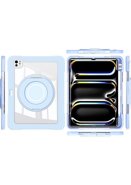 iPad Pro 11 (2024) Pc Silikon Düşmeyi Önleyici Döner Destekli Tablet Kılıfı (Yurt Dışından) fırsatları