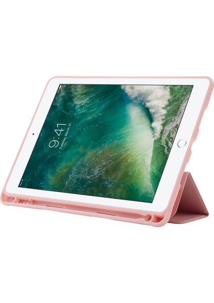 Ipad 10.2 (2019 2020 2021) Cilt Dokunuşu Duygusu Pu Deri Tpu Üç Katlı Stand Kalem Yuvası ile Düşmeyi Önleyici Tablet Kılıfı (Yurt Dışından)