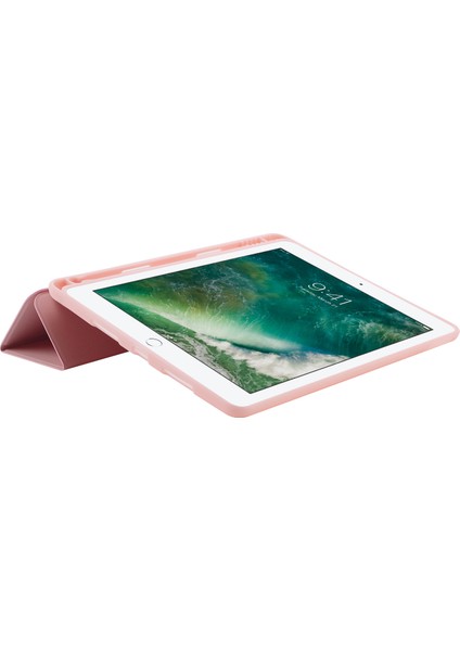 Ipad 10.2 (2019 2020 2021) Cilt Dokunuşu Duygusu Pu Deri Tpu Üç Katlı Stand Kalem Yuvası ile Düşmeyi Önleyici Tablet Kılıfı (Yurt Dışından)