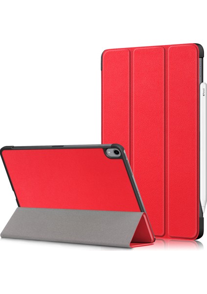 iPad Air 11 (2024) AIR (2020) AIR (2022) Otomatik Uyandırma uyku Işlevlerine Sahip Üç Katlı Stand Sert Arka Folyo Pu Deri Tablet Kılıfı (Yurt Dışından)