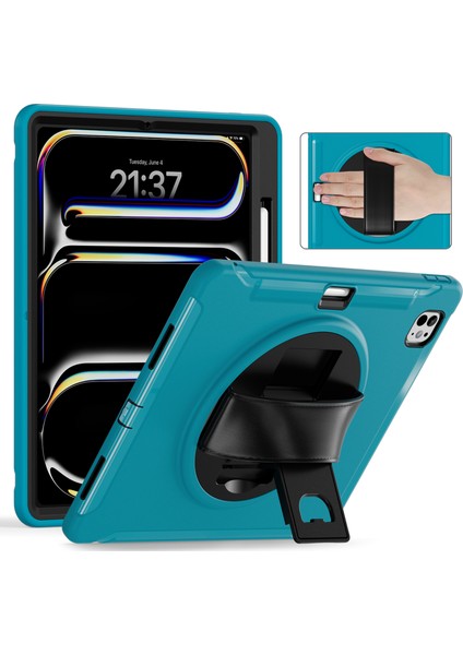 iPad Pro 13 (2024) Stand Pc Tpu Silikon Kalem Yuvası Tablet Kılıfı (Yurt Dışından)