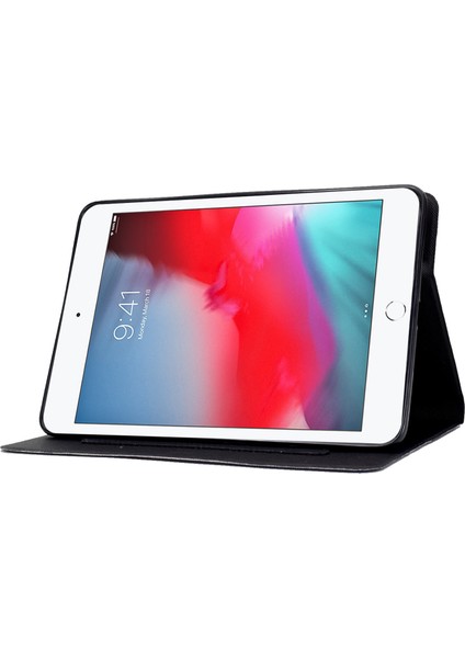 iPad Mini (2019) 7.9 Inç ipad Mini 4 3 2 1 Desen Baskı Pu Deri Ayarlanabilir Stand Pony Tablet Kılıfı (Yurt Dışından)