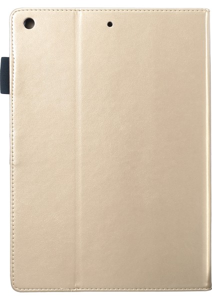 Baskı Çiçek Yapay Elmas Cüzdan Deri Stand iPad 10.2 (2019 2020 2021) GOLD Tablet Kılıfı (Yurt Dışından)