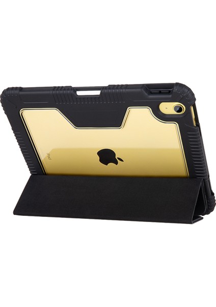 iPad 10.9 (2022) Üç Katlı Standlı Koruyucu Pu Deri Tpu Pc Otomatik Uyku uyandırma Damla Korumalı ve Kalem Yuvası Tablet Kılıfı (Yurt Dışından) fiyatları