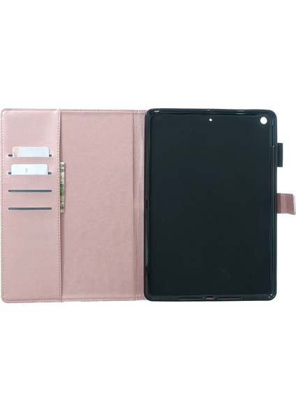 Baskı Çiçek Yapay Elmas Cüzdan Deri Stand iPad 10.2 (2019 2020 2021) Tablet Kılıfı (Yurt Dışından)