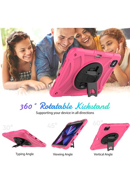 iPad Pro 11 Silikon Pc Döner Tekme Standı Kalem Tutuculu Koruyucu Tablet Kılıfı (Yurt Dışından) fiyatları