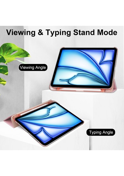 iPad Air 11 (2024) Pu Deri Akıllı Pürüzsüz Mat Arka Dahili Kalem Tutucu Tablet Kılıfı (Yurt Dışından) modelleri