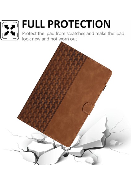 iPad Mini (2021) Çizilmez Yapı Taşı Baskılı Deri Tablet Kılıfı (Yurt Dışından)