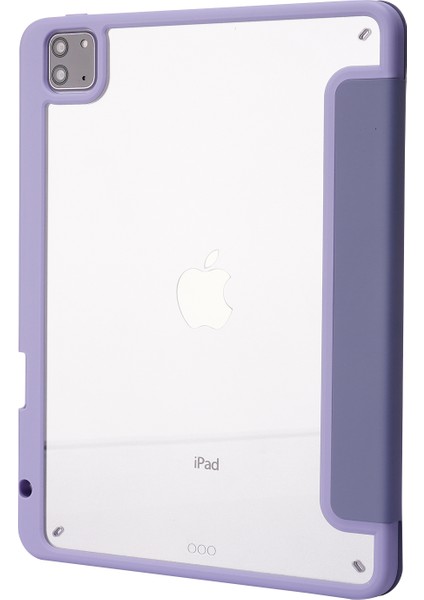 iPad Air 13 (2024) Pu Deri Tpu Akrilik Akıllı Origami Standlı Tablet Kılıfı (Yurt Dışından)