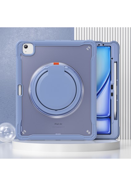 iPad Air 13 (2024) Döner Tekme Standı Pc Tpu Silikon Lavanta Tablet Kılıfı (Yurt Dışından) fiyatları