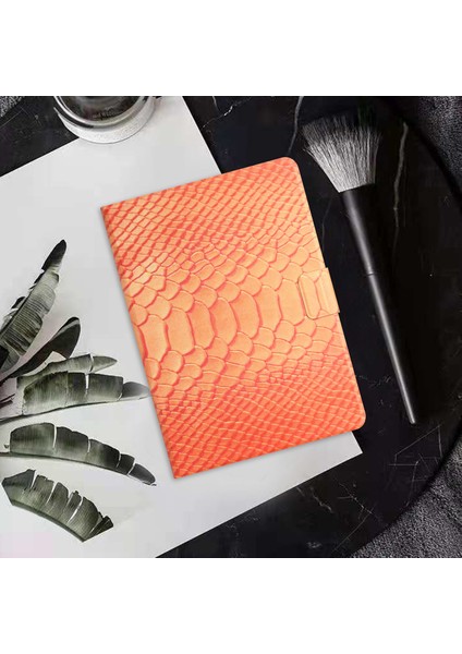 iPad 10.9 (2022) IPAD 10. Nesil Timsah Desen Baskı Standı Folio Pu Deri Kart Tutucu Akıllı ile Otomatik Uyandırma uyku Tablet Kılıfı (Yurt Dışından)