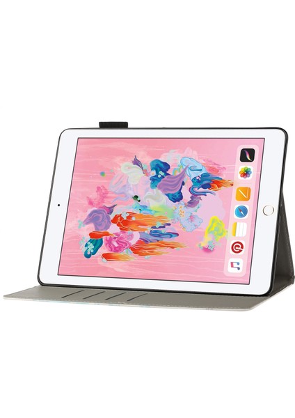 I Noktası Dekor Desen Baskı Cüzdan Standı Apple iPad 9.7 Inç (2017 2018) yüzü Tablet Kılıfı (Yurt Dışından) indirimleri