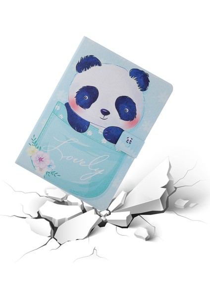 Desen Baskı Kartı Yuvası iPad 10.2 (2019 2020 2021) Deri Panda Tablet Kılıfı (Yurt Dışından) indirimleri