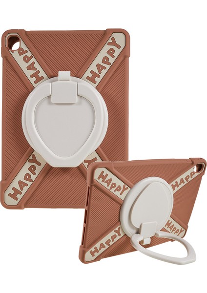 iPad Air 2 360 Derece Döner Tekme Standı Pc Silikon Koruyucu Tablet Kılıfı (Yurt Dışından)