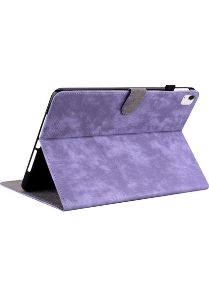iPad Air 11 (2024) Kaplan Desenli Pu Deri Koruyucu Tablet Kılıfı (Yurt Dışından)