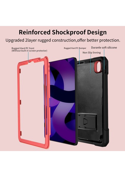 iPad Pro 11 (2018 2020 2021 2022) Silikon Pc Stand ve Kalem Tutucu Tablet Kılıfı (Yurt Dışından)