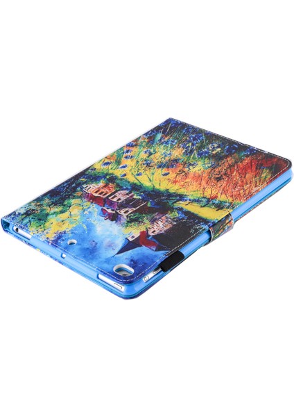 Desen Baskı Kartı Yuvası Deri Standlı iPad 9 7 Inç (2017 2018) Akıllı Kırsal Tablet Kılıfı (Yurt Dışından) indirimleri