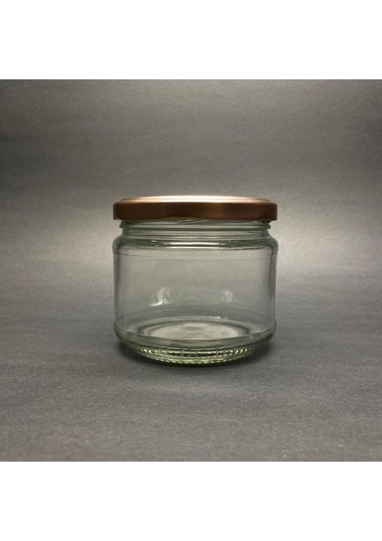 300 cc Cam Magnolia Kavanozu Kapaklı 10 Adet