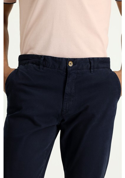 Regular Fit Likralı Kanvas/ Chino Pantolon