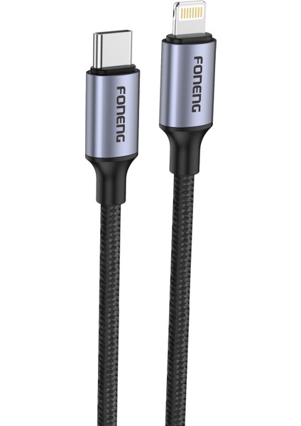 20 Watt Lightning Pd iPad iPhone 7 8 x Xs Xr Se 11 12 13 14 Plus Pro Max 1.2 Metre 20 Watt Foneng Hızlı Şarj Kablosu