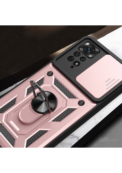 Xiaomi Redmi Note 11 Pro 4g Kılıf Magnetik Standlı Kamera Korumalı Uyumlu Titanshield Kılıf Üstün Dayanıklılık.