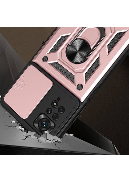 Xiaomi Redmi Note 11 Pro 4g Kılıf Magnetik Standlı Kamera Korumalı Uyumlu Titanshield Kılıf Üstün Dayanıklılık.