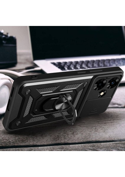 Infinix Hot 30 Kılıf Magnetik Standlı Kamera Korumalı Uyumlu Titanshield Kılıf Üstün Dayanıklılık. modelleri