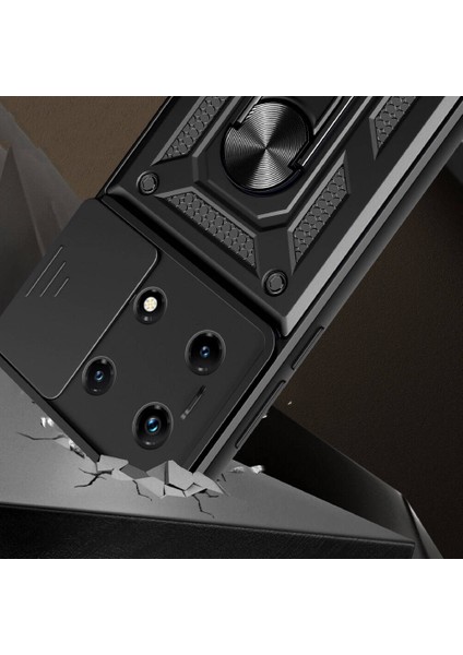 Infinix Note 30 Pro Kılıf Magnetik Standlı Kamera Korumalı Uyumlu Titanshield Kılıf Üstün Dayanıklılık.