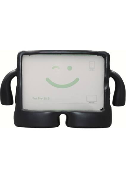 3D Sevimli Karikatür Şekilli Eva Kolu Standı iPad 10.2 (2019 2020 2021) SIYAH Tablet Kılıfı (Yurt Dışından)