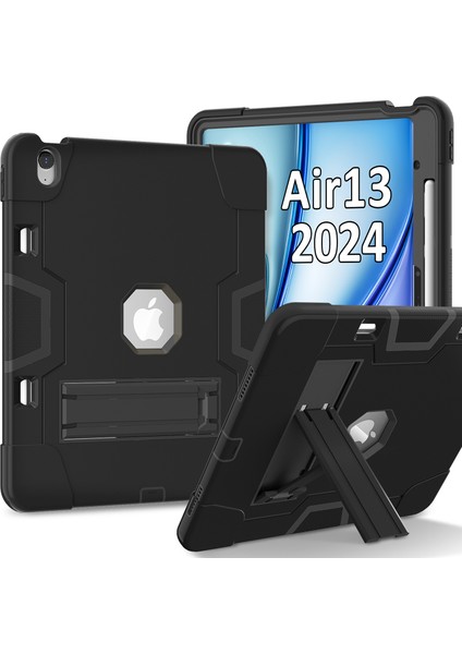 iPad Air 13 (2024) Silikon Çubuk Standlı Pc Tablet Kılıfı (Yurt Dışından)