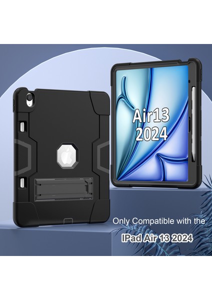 iPad Air 13 (2024) Silikon Çubuk Standlı Pc Tablet Kılıfı (Yurt Dışından) fiyatları