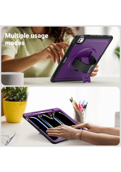 iPad Pro 13 (2024) Pc Tpu Isı Dağılımı Dönen stand Tablet Kılıfı (Yurt Dışından)