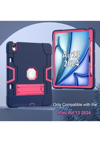 iPad Air 13 (2024) Silikon Pc stand Lacivert Tablet Kılıfı (Yurt Dışından) fiyatları