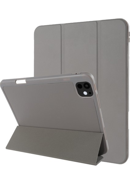 iPad Pro 13 (2024) Koruyucu Üç Katlı Stand Pu Deri Tablet Kılıfı (Yurt Dışından)