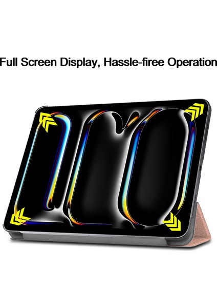 iPad Pro 11 (2024) Pc Pu Otomatik Uyandırma Uyku Kabuğu Üç Katlı Stand Tablet Kılıfı (Yurt Dışından) modelleri