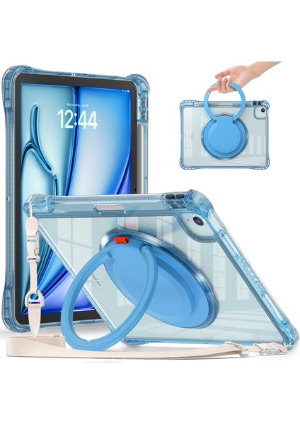 iPad Air 11 (2024) Omuz Askılı stand Pc Tpu Akrilik Tablet Kılıfı (Yurt Dışından)