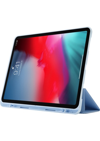 iPad Pro 12.9 Skin Touch Pu Deri Tam Koruma Üç Katlı Stand Otomatik Uyandırma uyku ve Kalem Yuvası Tablet Kılıfı (Yurt Dışından) modelleri