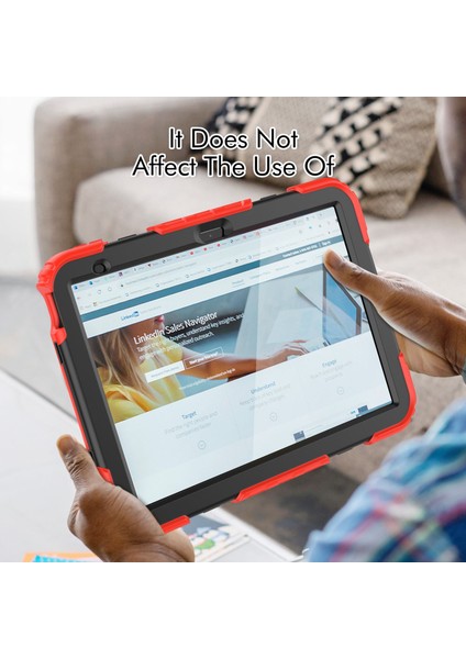 iPad 10.9 (2022) Silikon Pc El Kayışı Tekme Standı Omuz Askılı Drop Proof Tablet Kılıfı (Yurt Dışından) fırsatları