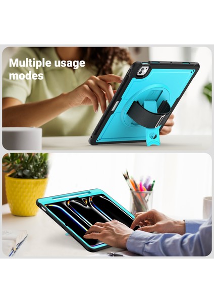 iPad Pro 13 (2024) Pc Tpu Isı Dağılımı Dönen stand Tablet Kılıfı (Yurt Dışından)