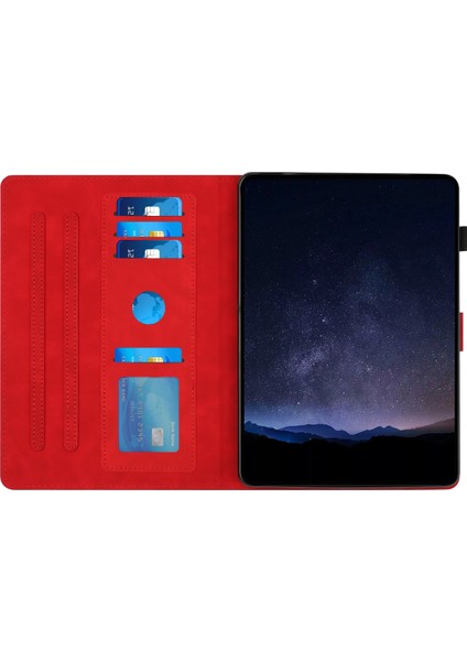 iPad Air (2020 2022) Petek Baskılı Kart Yuvalı Deri Tablet Kılıfı (Yurt Dışından)