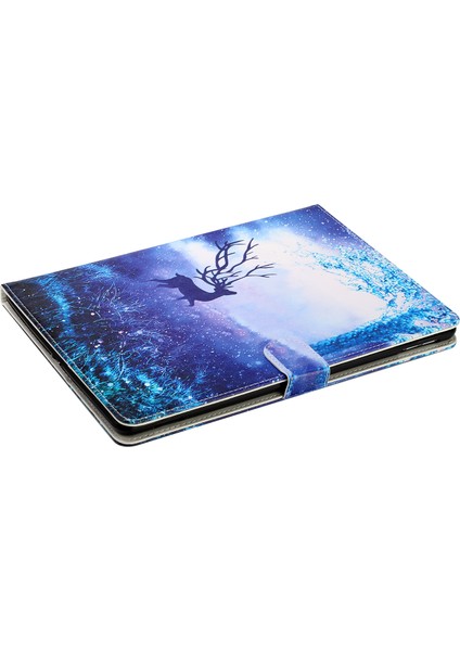 Desen Baskı Cüzdan Standı Deri iPad 10.2 (2019 2020 2021) ELK Tablet Kılıfı (Yurt Dışından) fırsatları