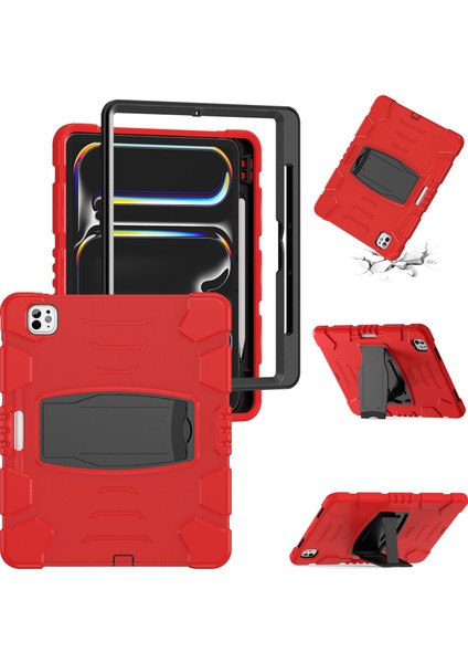 iPad Pro 13 (2024) Stand Case Pc Silikon yi Önleyici Tablet Kılıfı (Yurt Dışından)